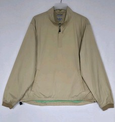 Peter Millar Element 4 Wind 1/4 Zip Pullover Golf Vented Jacket Khaki/Tan Sz XL