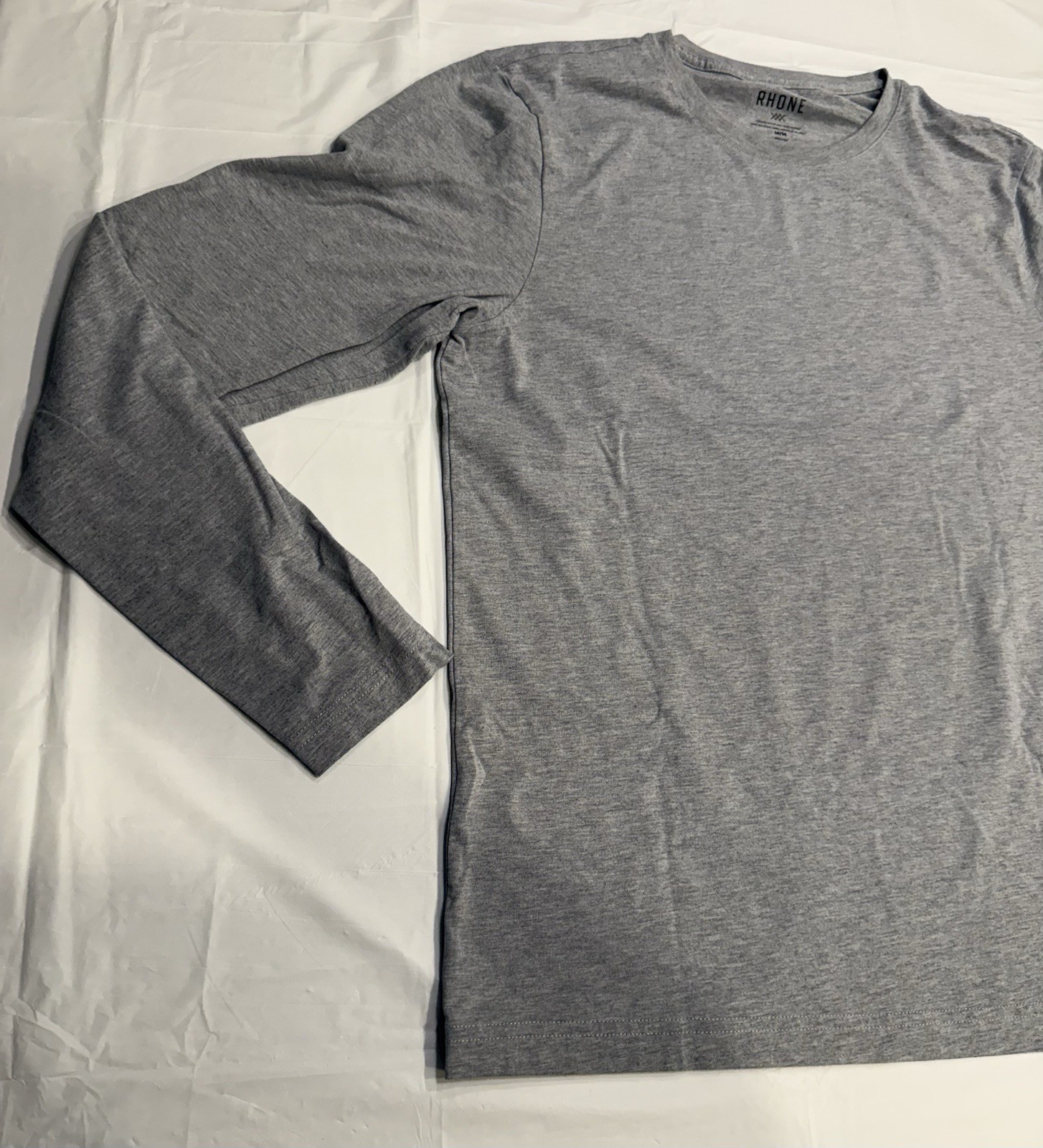 Rhone Athletic Long Sleeve Shirt, Mens Medium, Grey gallery