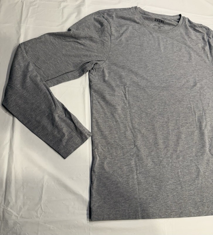 Rhone Athletic Long Sleeve Shirt, Mens Medium, Grey gallery