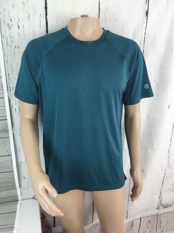 Champion Tee Shirt Men L Athletic Performance Running Short Sleeve Heather Green gallery