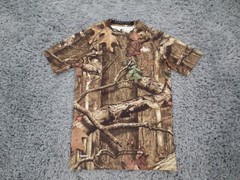 Starter Shirt Mens Small Brown Mossy Oak Break Up Infinity Camo Stretch Dri Star