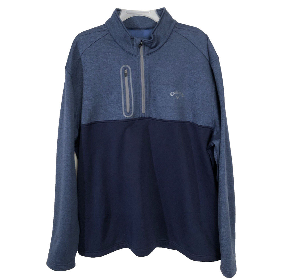 Callaway Golf Quarter Zip Pullover Blue Two Tone XXL