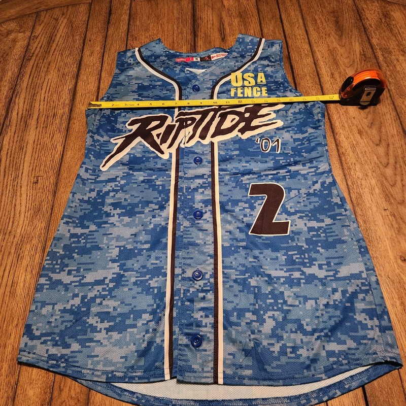 Riptide USA Fence 01' #2 Pro Sphere Coleman Blue Olympic Camo Jersey (M) gallery