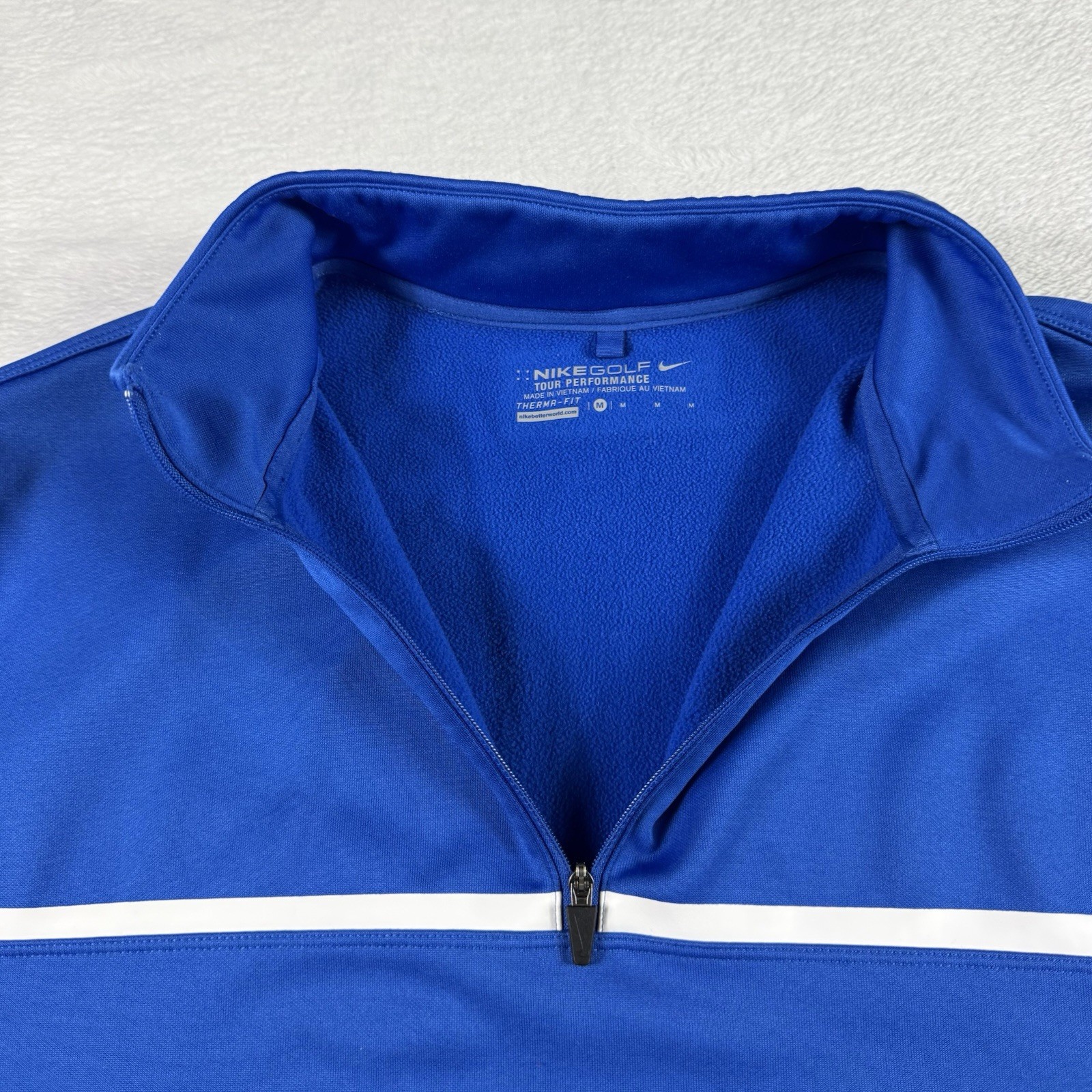 Nike Golf Tour Performance 1/4 Zip Fleece Mens XL Blue Dri FIt Pullover Nicklaus gallery