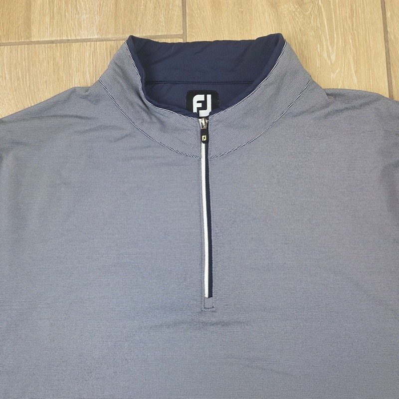 FootJoy Golf Pullover Quarter Zip XL Gray Performance Stretch Twin Hills Club gallery