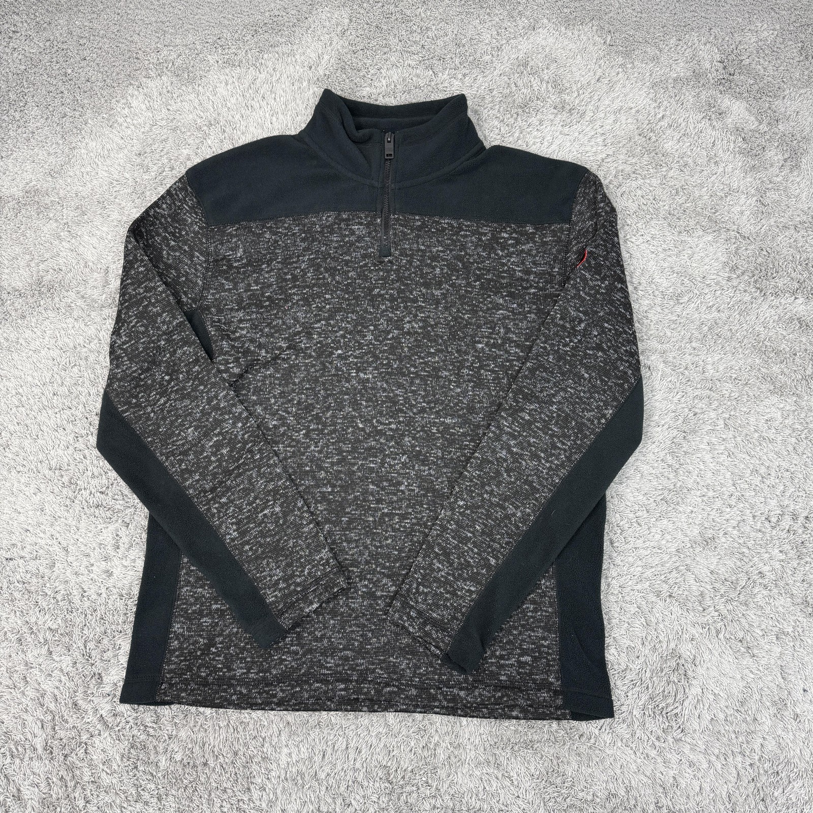Canada Weather Gear Pullover Mens Large Black Gray Half Zip Fleece Outdoors gallery