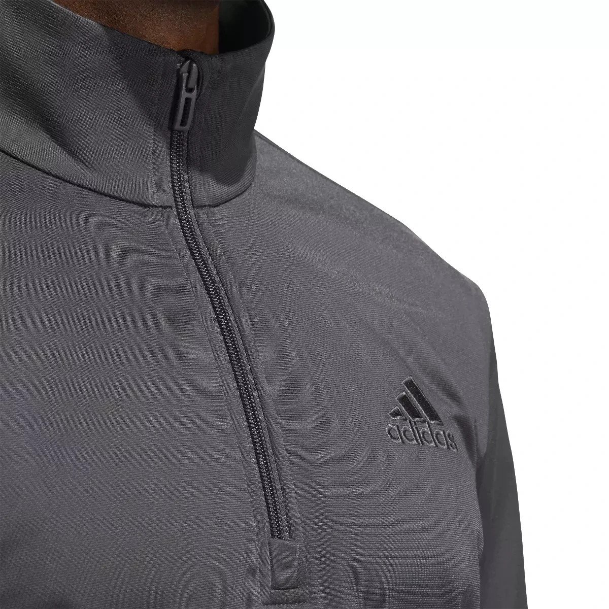 adidas Men's Quarter Zip Performance Track Top/Shirt - Grey Size S, L gallery