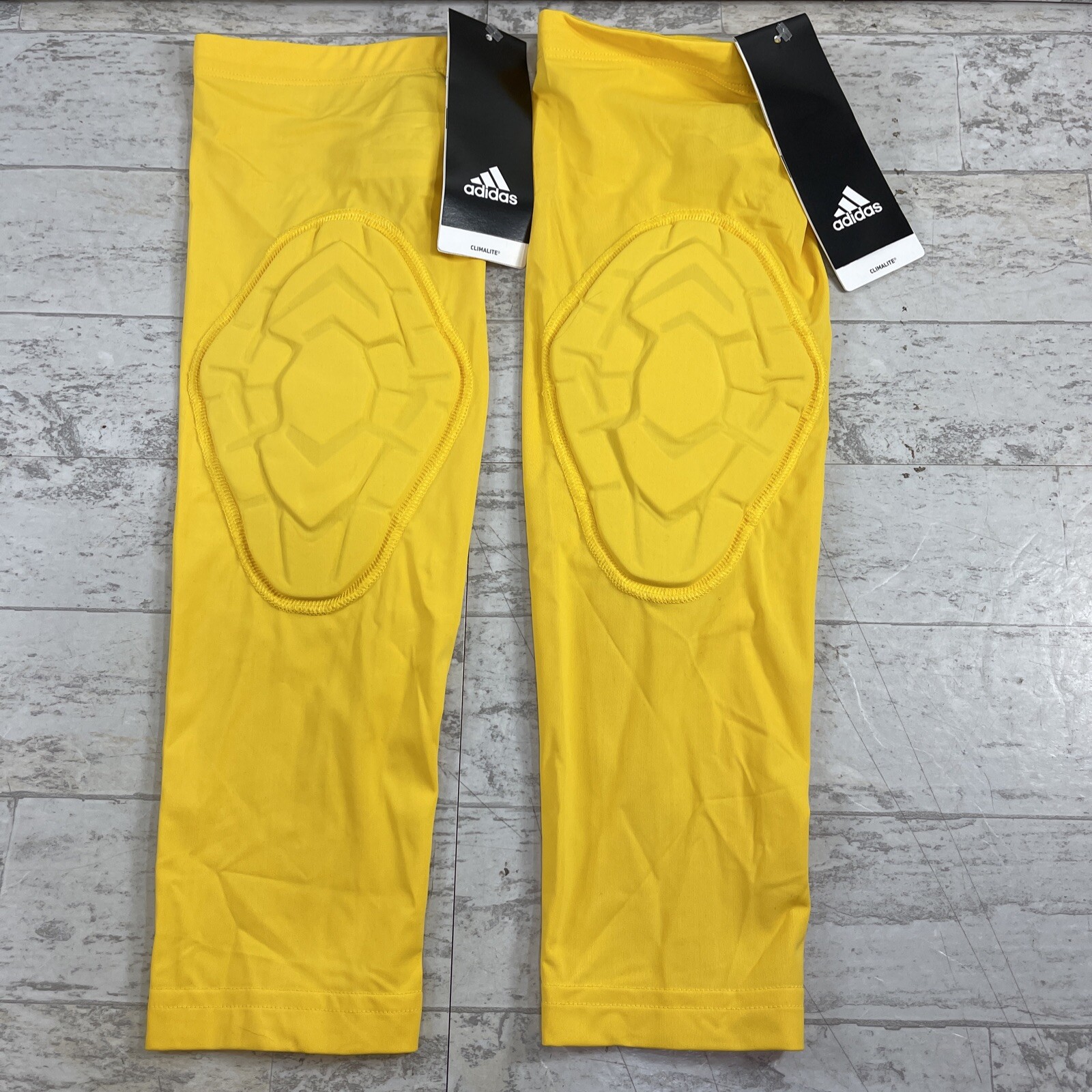 2x- NWT Adidas Techfit Padded Compression Arm Elbow Sleeve Yellow 2XLT Tall. gallery