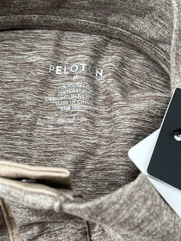 Peloton Dreamblend Snap Placket Pullover Loungewear Taupe Grey Men's Size Medium gallery