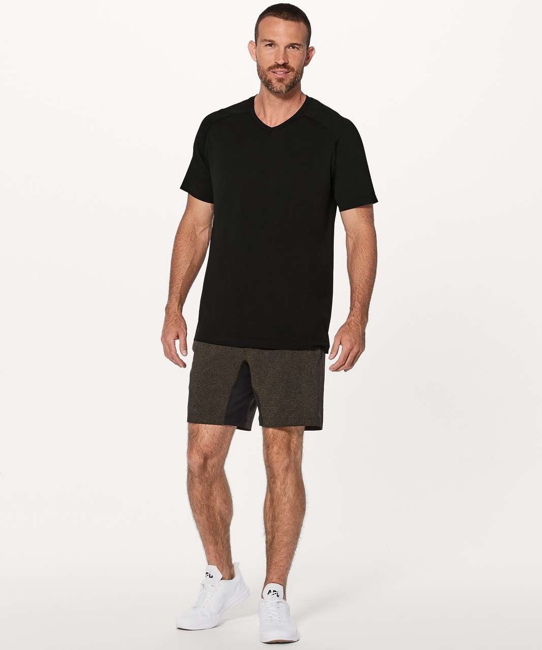Lululemon Metal Vent Tech V-Neck Short Sleeve Shirt XL black athletic active gallery