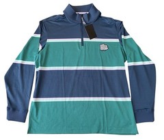 Bad Birdie 1/4 Zip Long Sleeve Golf Pullover Men’s 2XL Striped Multi Colored NWT