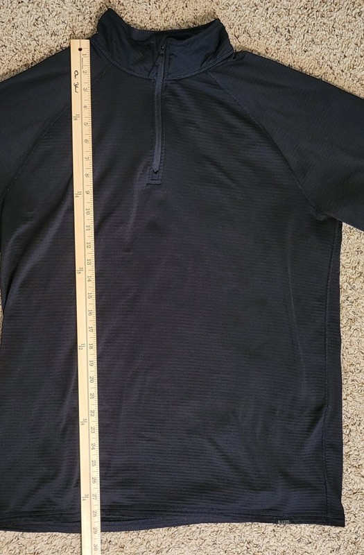 5.11 Men's L Black 1/4 Zip Pullover Activewear Top Long Sleeve Performance Shirt gallery