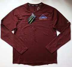 NIKE TRAIL RUN RUNNING HALF ZIP DRI FIT LONG SLEEVE TOP CU5740-624 – MEN M