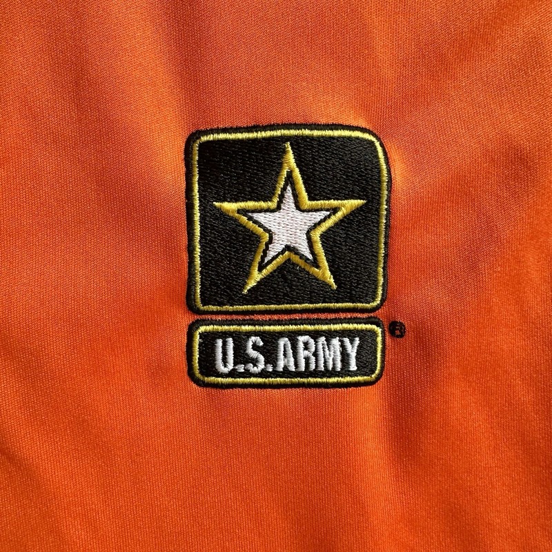 US Army Orange 1/4 Zip Performance Pullover - Men Medium - J America Sportswear gallery