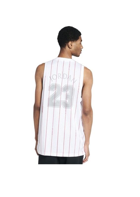 Nike Air Jordan Basketball Jersey Mens Size 2XL White Red Pinstripe Baseball NWT gallery