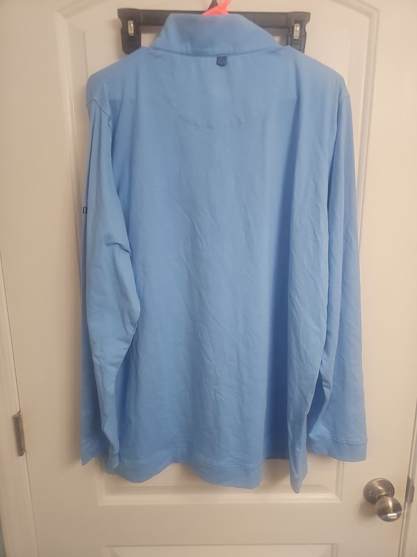 John Morgan 1/4 Zip Golf Pullover Men XL Blue Cotton gallery