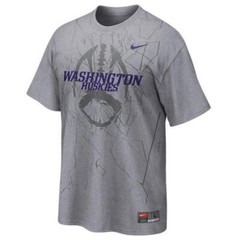 Nike Men’s Washington Huskies Practice Cotton T-shirt Gray Medium