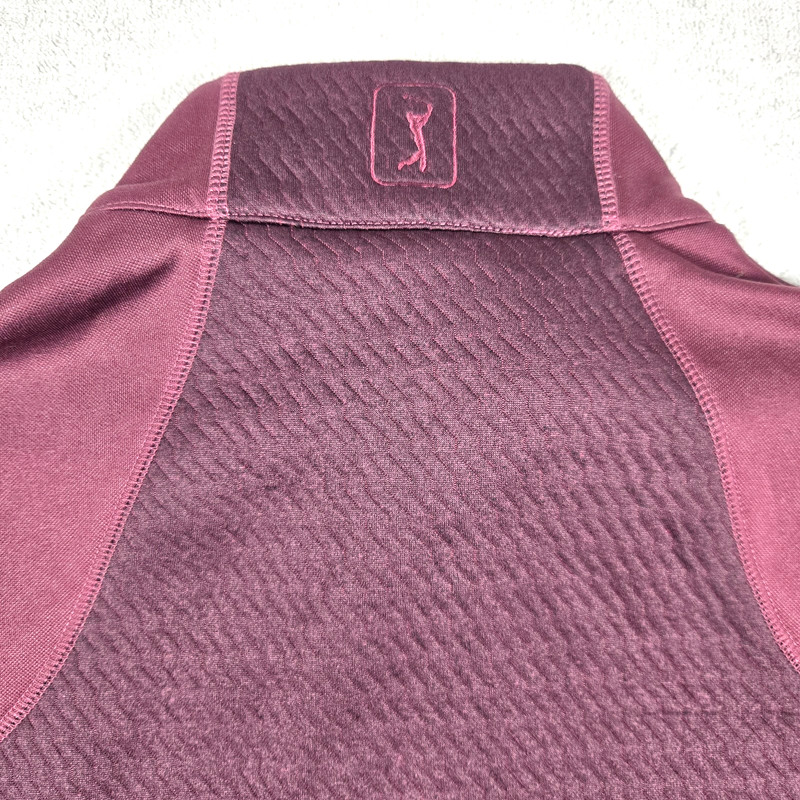 PGA Tour Men's Large Golf Thermal Stretch Burgundy 1/4 Zip Pullover Jacket New gallery