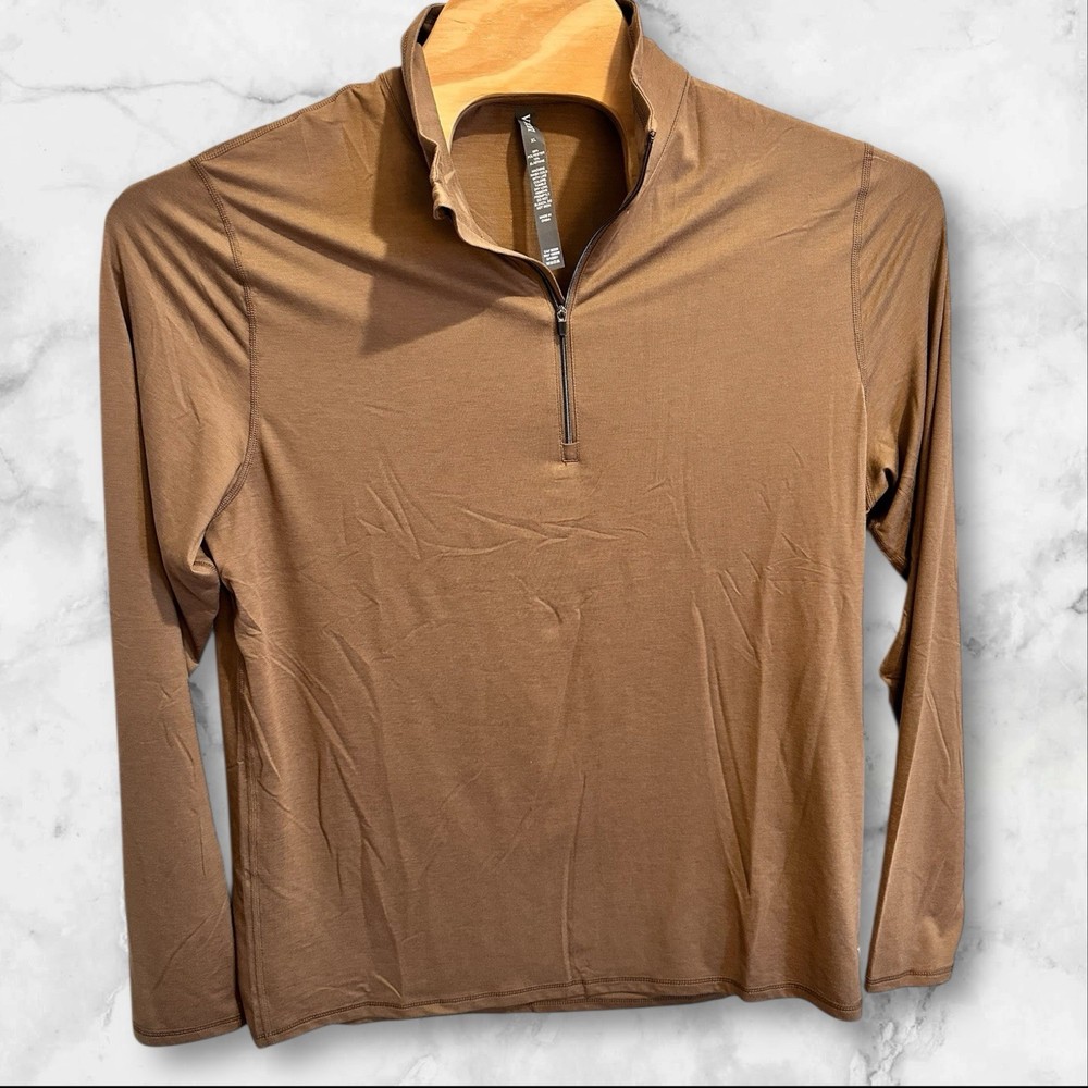 Vuori Ease Performance 1/2 Zip 2.0 Men’s Size XL New With Tags Pecan Heather