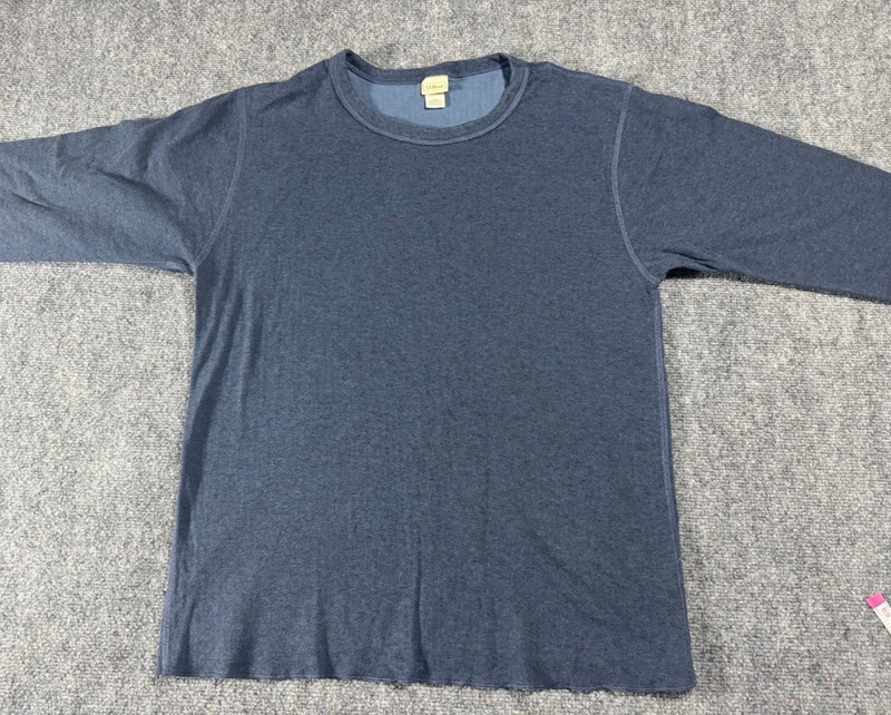 Vintage L.L.Bean Wool Blend Blue Thermal Base Layer Long Sleeve Canada - Men's L gallery