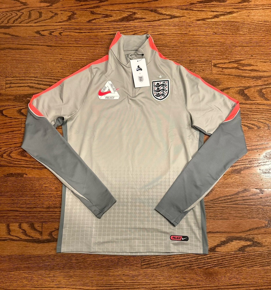 Nike x Palace England Strike Training Drill Top Mens Medium Pewter Grey IM3229