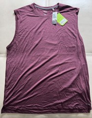 DSG Movement Men’s L Burgundy Heather Muscle Tank Lightweight Crew Neck