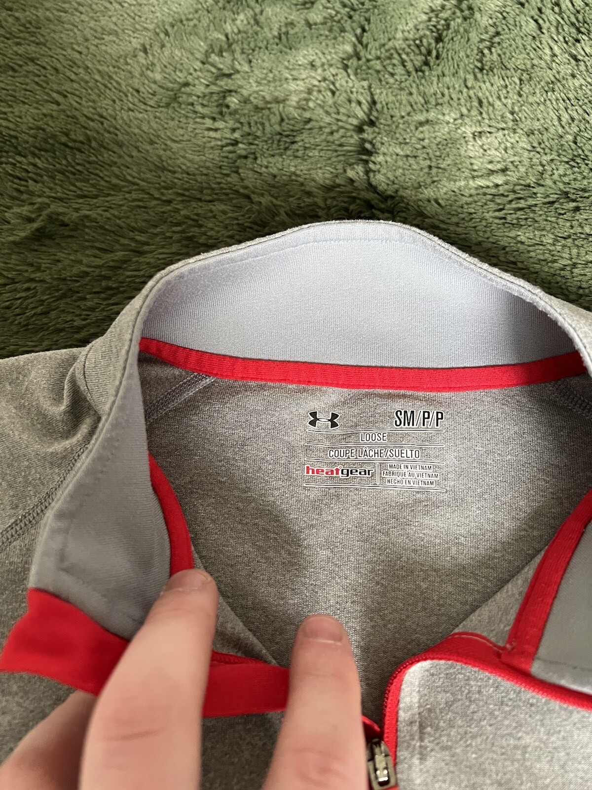Under Armour Quarter Zip Pullover - Gray And Red Men’s Small gallery