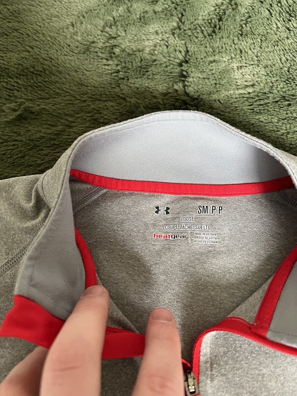 Under Armour Quarter Zip Pullover - Gray And Red Men’s Small gallery