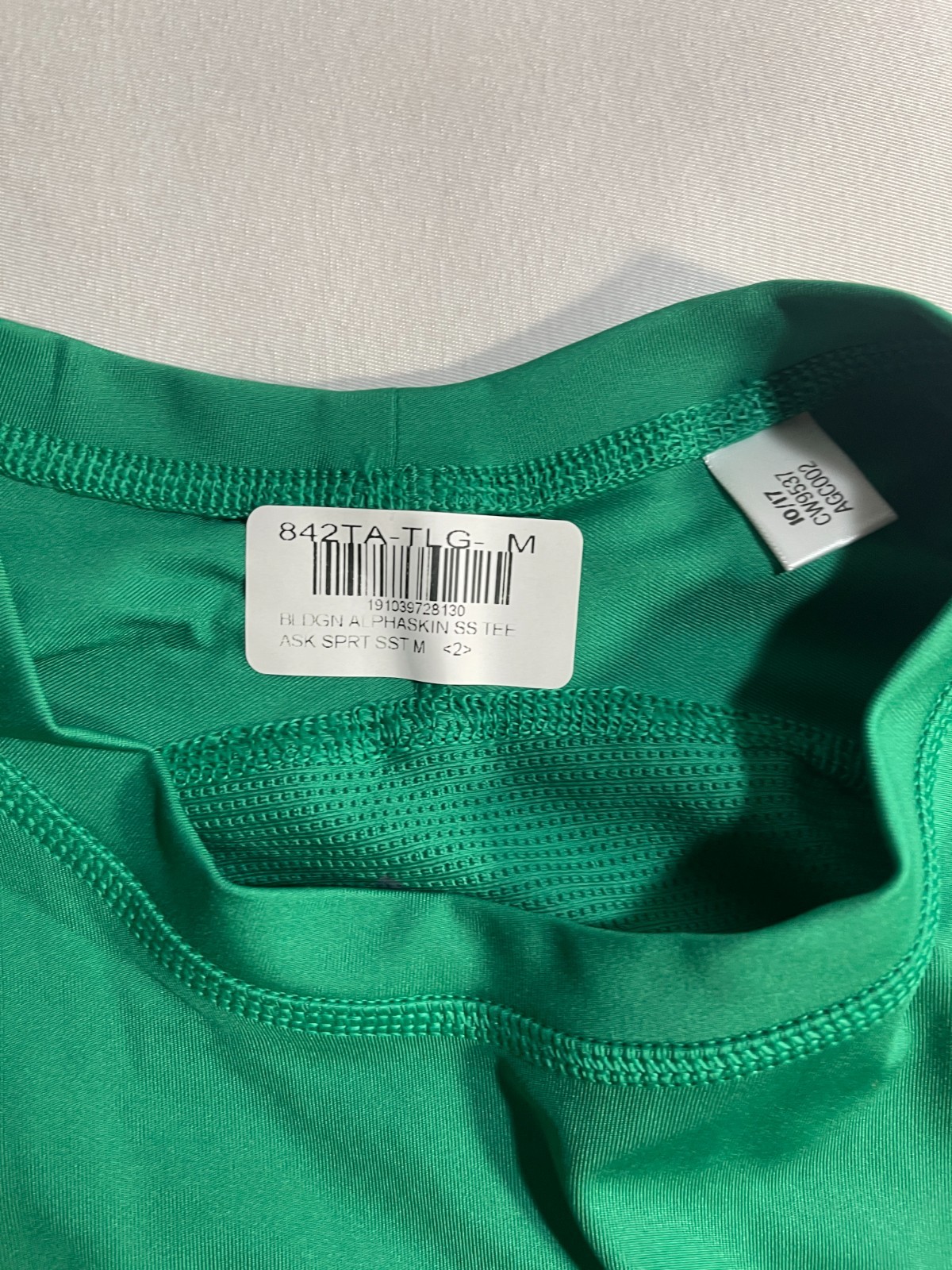 Adidas Alphaskin Compression Shirt Mens Medium Green Climalite Athletic Training gallery