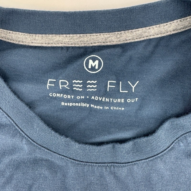 Free Fly Shirt Lot Of 2 Mens M Bamboo Long Sleeve Brown Henley & Blue Pocket Tee gallery