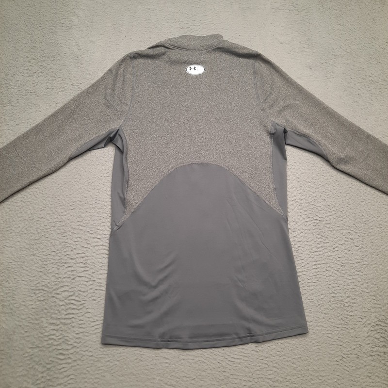 Under Armour Coldgear Infared Mock Base Layer Shirt Men's Small Grey Fitted Top gallery