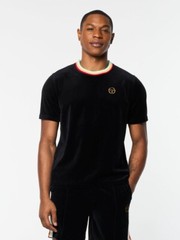 Sergio Tacchini Slice Mens Velvet Summer T Shirt Velour Short Sleeve Top Tennis