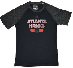 adidas Climalite ATLANTA HAWKS Basketball Club Ultimate Tee Shirt Black / Gray M