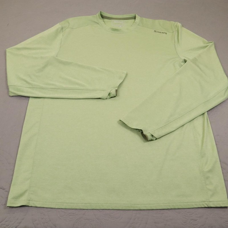 Simms SolarFlex Shirt Men Medium Green Old Florida Outfitters UPF 50 Fly Fishing gallery