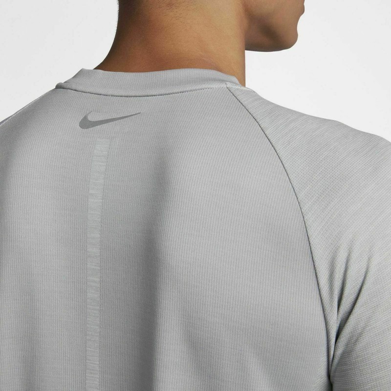 Nike Men's Dry Medalist Atmosphere Gray Running SS Top (891426-101) Size S NWT gallery