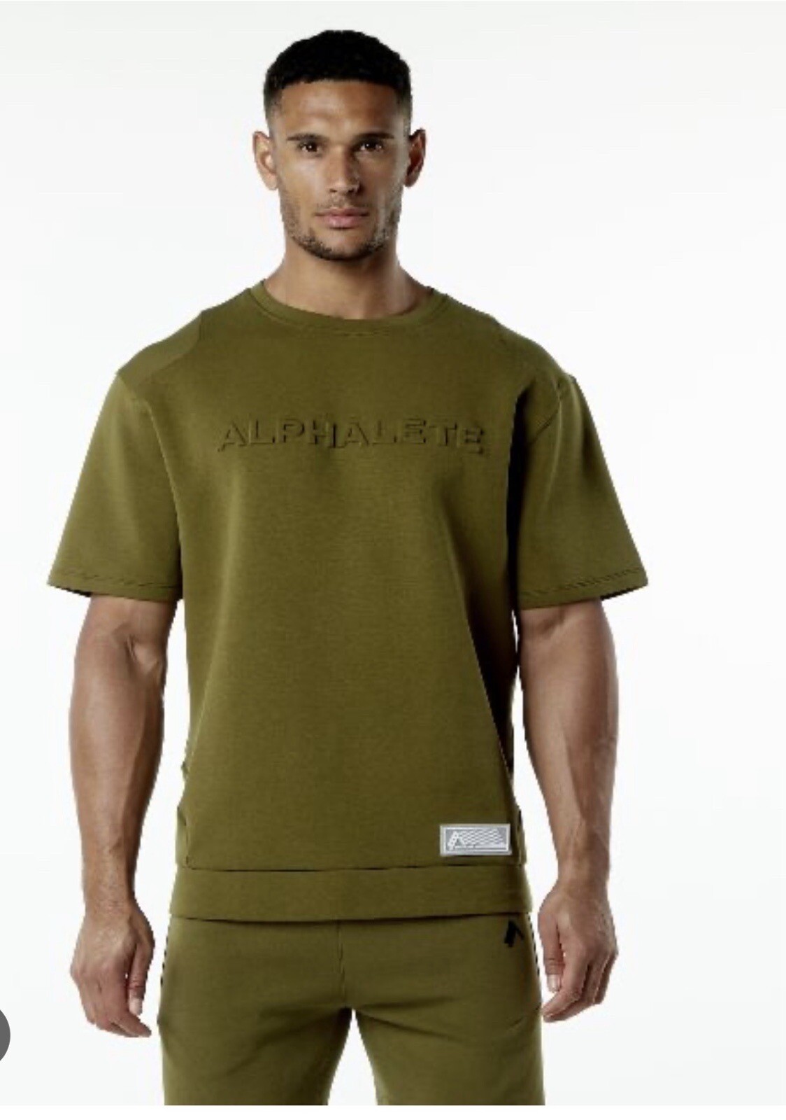 Alphalete ELMTS Half Sleeve Pullover - Moss ,Size Medium gallery