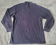 Nike Golf Shirt Mens Large Mock Neck Crown Royal Embroidered Navy Blue Swoosh