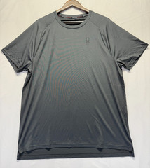 Spyder Active ProWeb Performance T Shirt Mens XL Gray Mesh Athletic Gym Training
