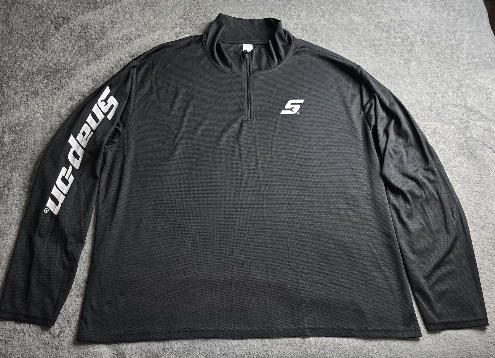 Snap On Tools Shirt Mens XXL Black Long Sleeve 1/4 Zip Mockneck Workwear gallery