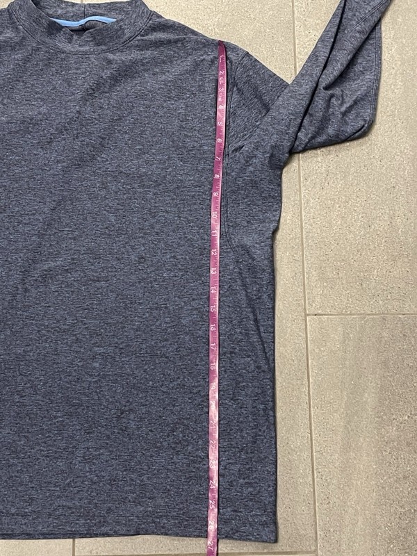 Lululemon Rolu Mock Neck Shirt Men's Large Blue Long Sleeve Pocket LM3DDXS gallery