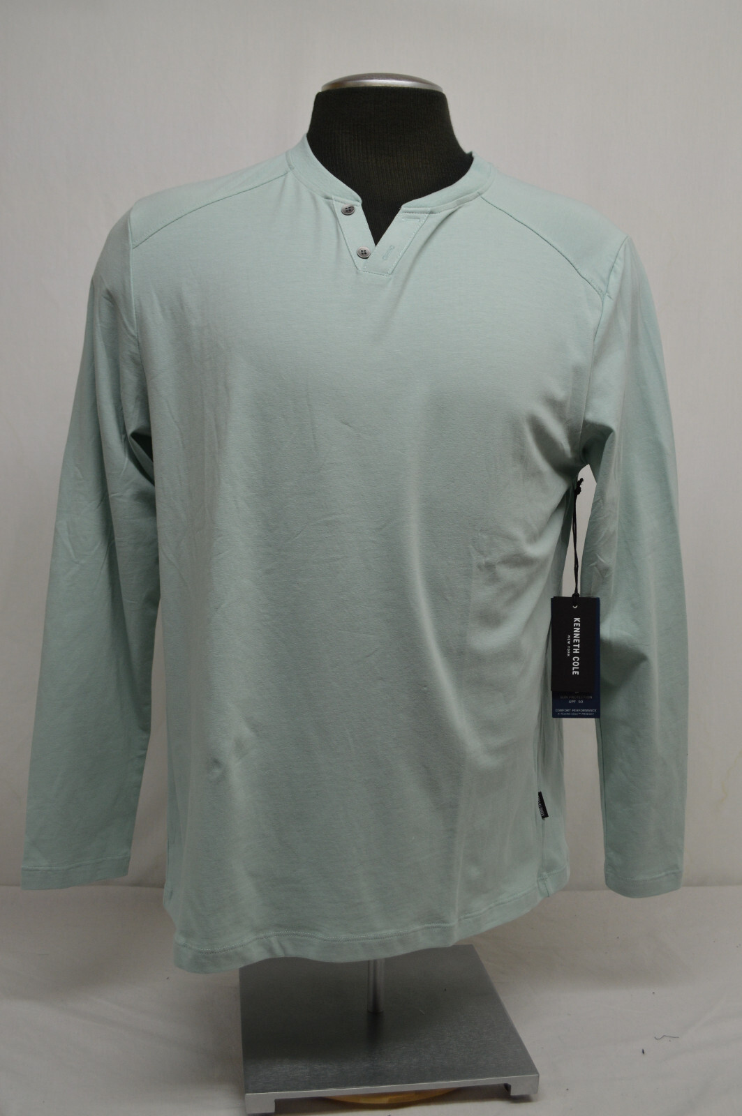 NEW Kenneth Cole Men's Techni-Cole Lightweight 2 Button Shirt XL Pacific Mint gallery