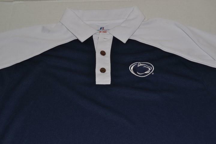 RUSSELL PENN STATE UNIVERSITY NAVY BLUE NITTANY LIONS POLO SHIRT MENS SIZE M gallery