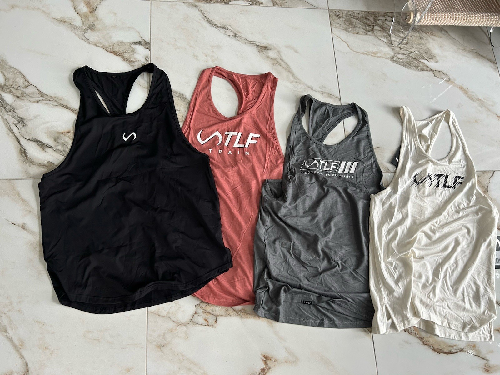 TLF Take Life Further Men’s Drop Tank Tops Stringers Gym Tee Lot Of 4 M Medium gallery