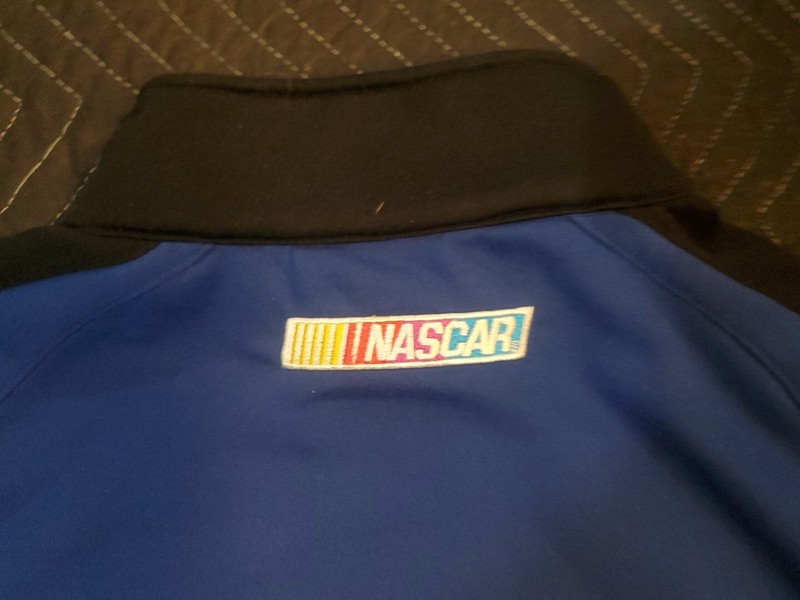 Nascar Winner's Circle Fleece Pullover Men's Sz L Blue Black Racing Daytona 500 gallery