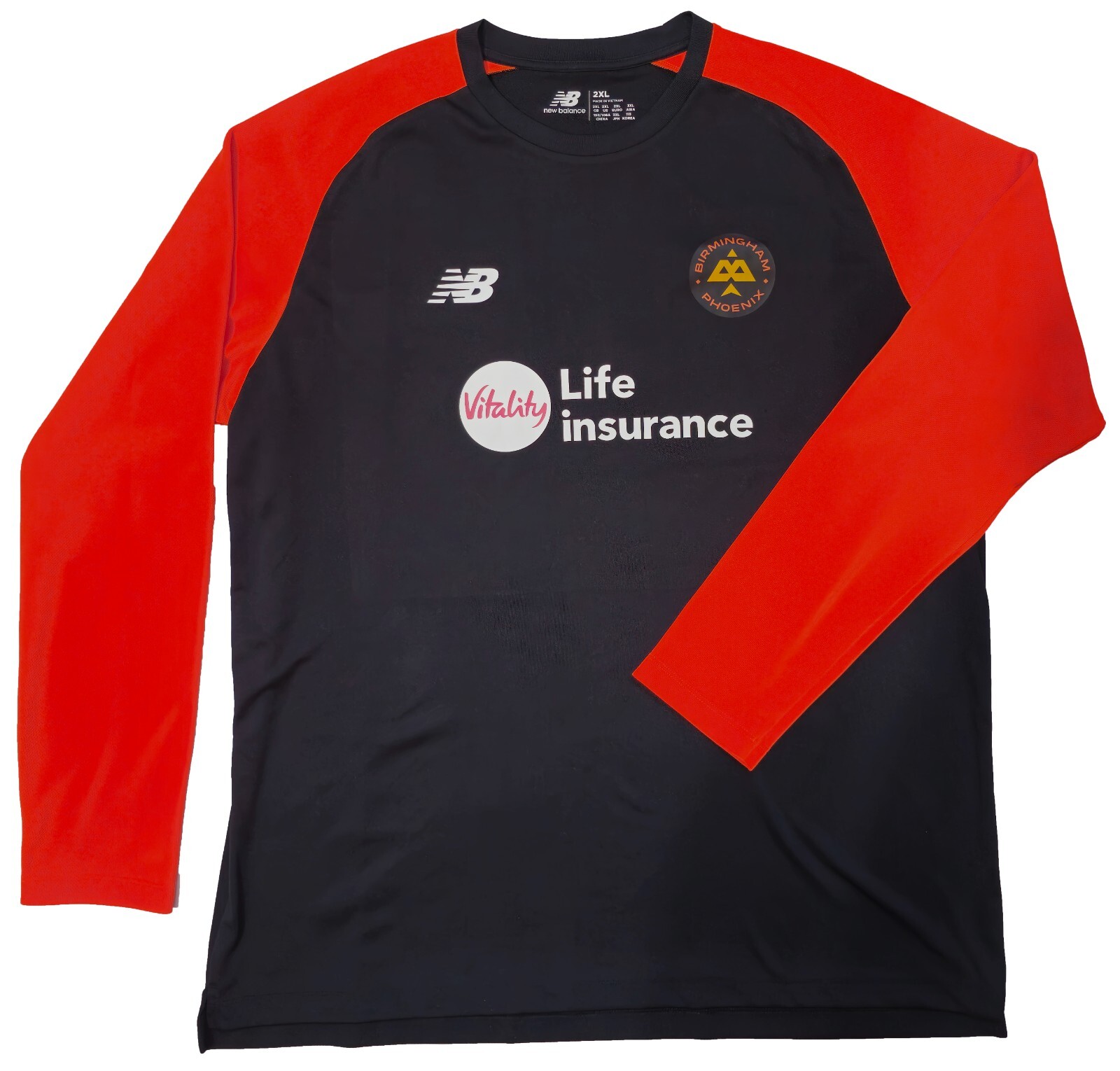 New Balance Birmingham Phoenix Jersey Men's Black Sport Top Size 2XL Long Sleeve gallery