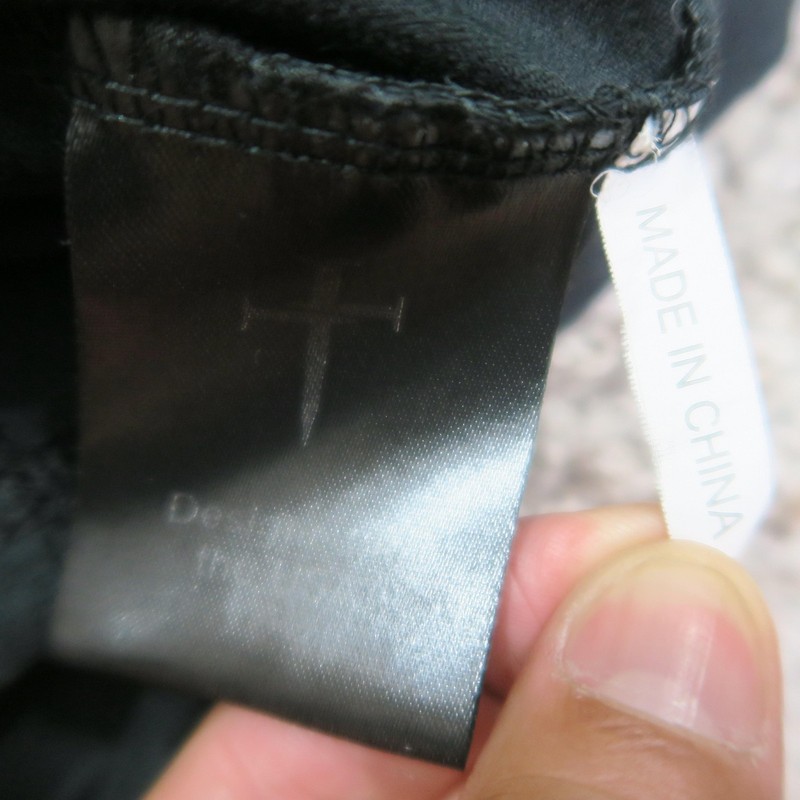 Three Nails Shirt Mens Medium Black Long Sleeve Christian Cross Logo Tee Stretch gallery