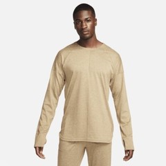 Nike Yoga Dri-FIT Crew Long Sleeve Khaki Beige Shirt FB7775-247 Men’s Size M