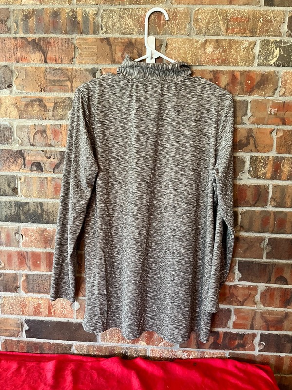 Lands’ End Brown Athletic Fit 1/4 Zip Long Sleeve With Thumb Holes Men’s Size: L gallery