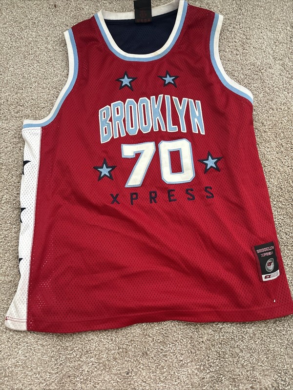 Vintage 90s Brooklyn Express 70 Jersey Mens Size XL Red gallery