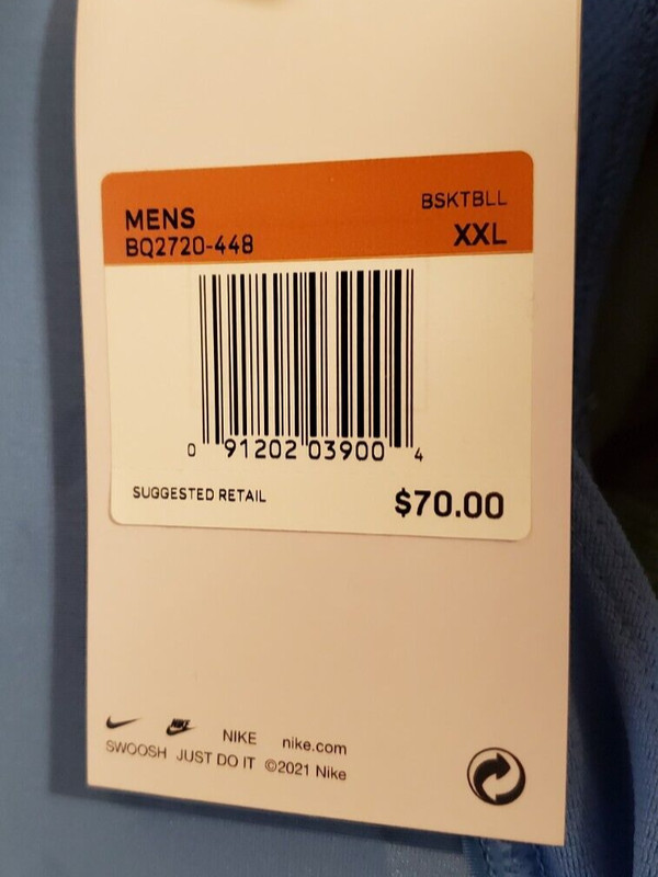 Nike Pro Air Jordan Men's UNC Blue Basketball Tank Size XXL Padded Compression gallery
